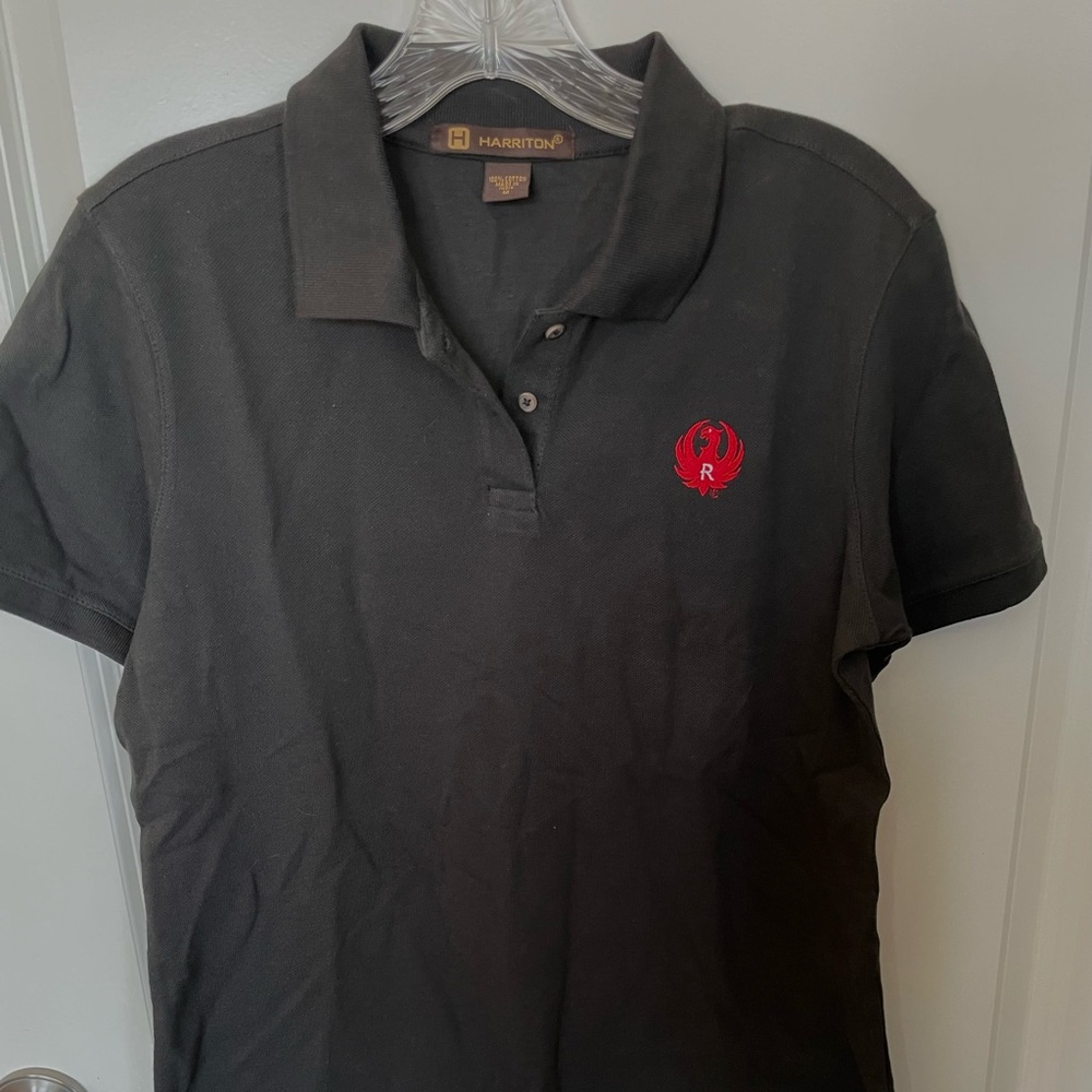 Ruger size medium button-down black and red shirt